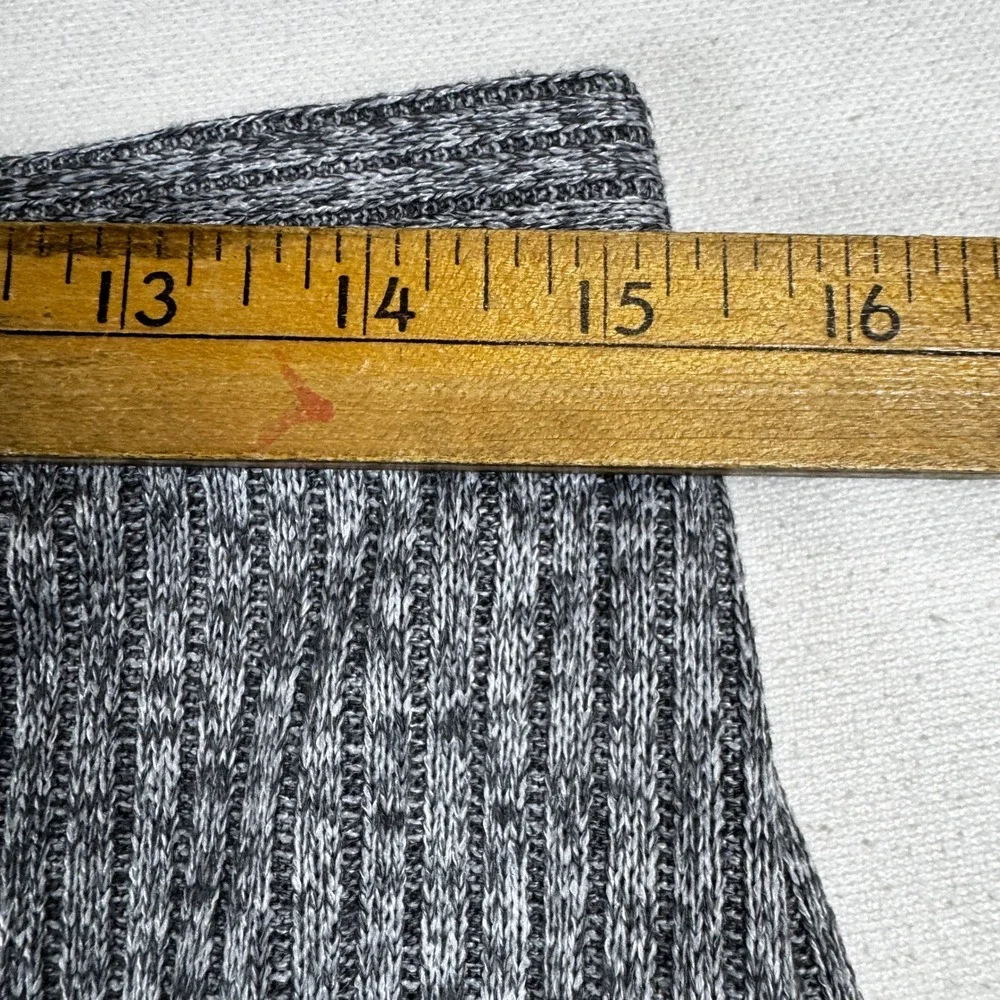 Banana Republic Ribbed Knit Midi Skirt Gray Career Casual Stretch‎ Women's M NWT